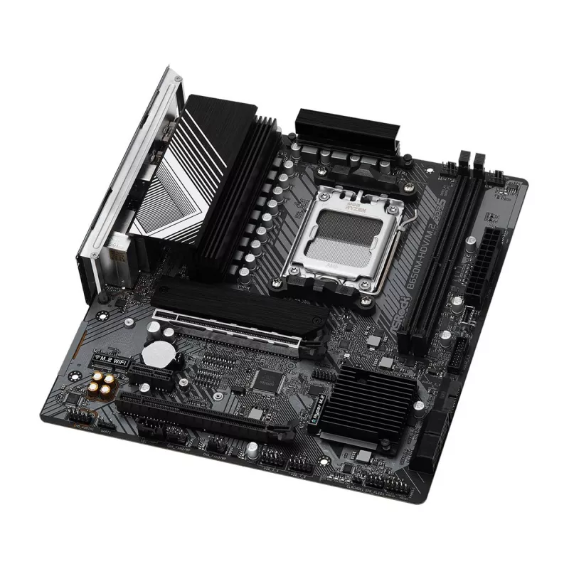 Scheda madre ASRock B650M-HDV/M.2 micro ATX — AMD B650, socket AM5, DDR5, 2 slot di memoria, 64 GB, M.2 e SATA III