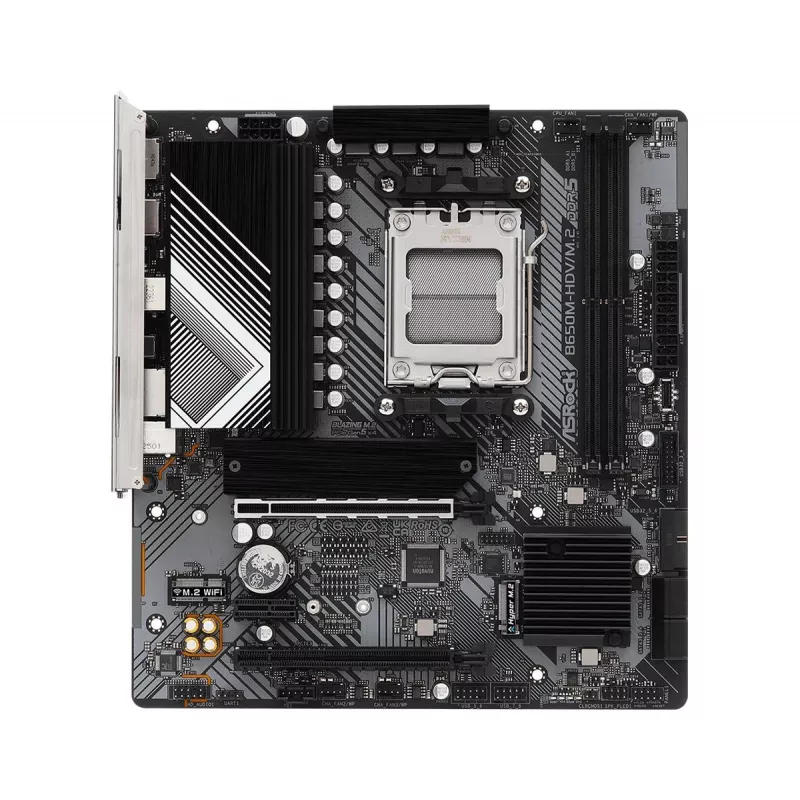Scheda madre ASRock B650M-HDV/M.2 micro ATX — AMD B650, socket AM5, DDR5, 2 slot di memoria, 64 GB, M.2 e SATA III
