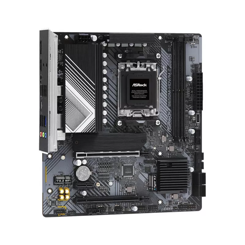 Scheda madre ASRock B650M-HDV/M.2 micro ATX — AMD B650, socket AM5, DDR5, 2 slot di memoria, 64 GB, M.2 e SATA III
