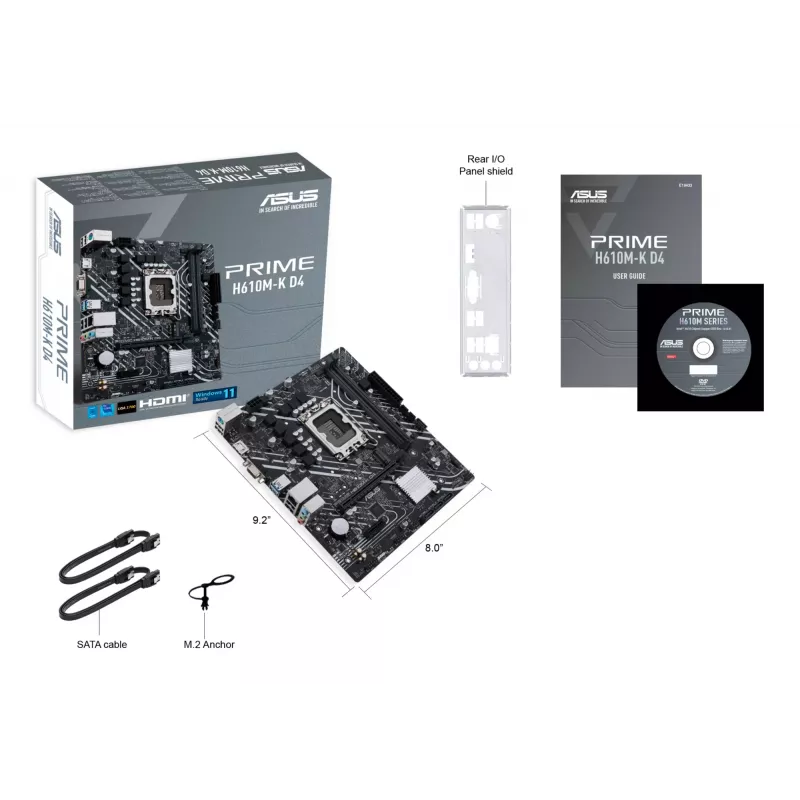 Scheda madre ASUS PRIME H610M-K D4 Intel H610 LGA 1700 micro ATX
