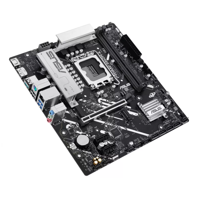 Scheda madre ASUS PRIME B860M-K — Intel B860, LGA 1851, micro ATX, DDR5, 2x M.2, 2 DIMM, LAN 2.5Gb