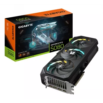 Scheda grafica GIGABYTE GeForce RTX 5080 16GB GDDR7, PCIe 5.0, 28000 MHz, 256-Bit, 3x DisplayPort 2.1b + HDMI 2.1b, 3 ventole WINDFORCE