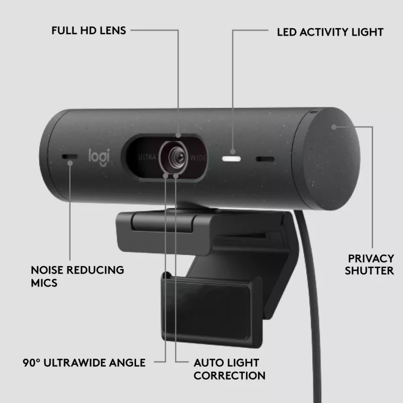Webcam LOGITECH Brio 500 Full HD Graphite