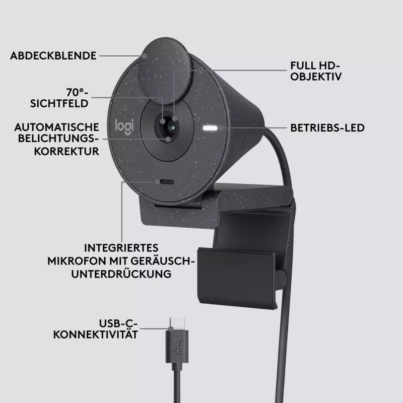Webcam LOGITECH Brio 300 Full HD - Graphite