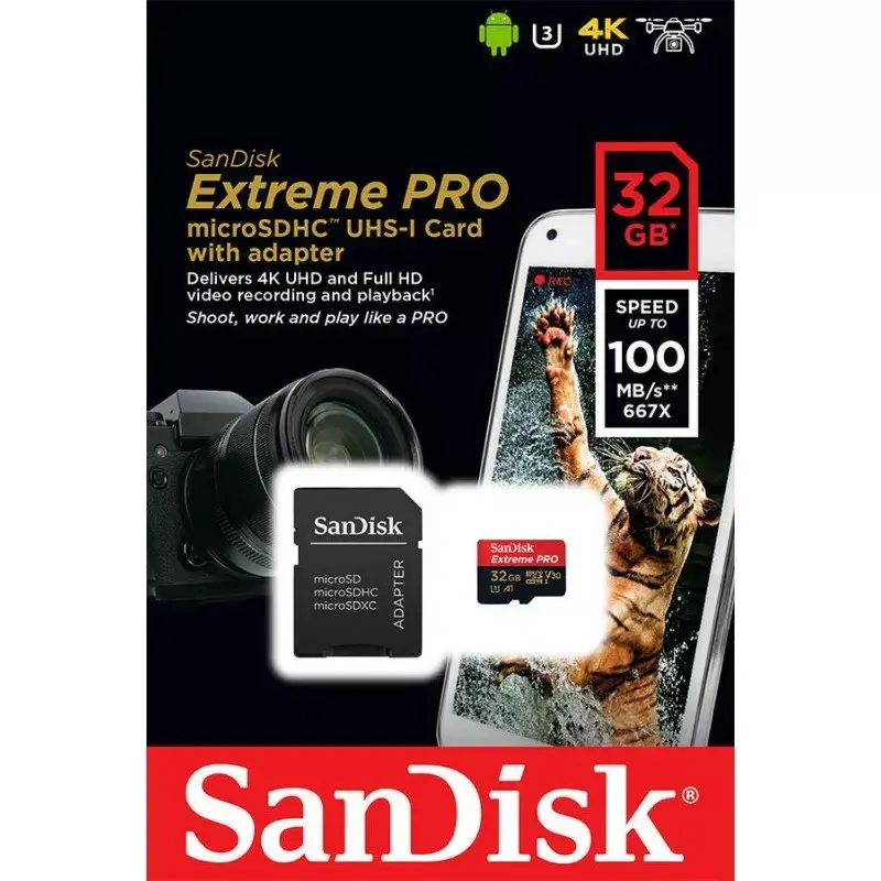 Scheda di memoria SanDisk Extreme Pro 32GB MicroSDHC UHS-I Class 10 SDSQXCG-032G-GN6MA