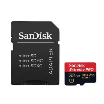 Scheda di memoria SanDisk Extreme Pro 32GB MicroSDHC UHS-I Class 10 SDSQXCG-032G-GN6MA