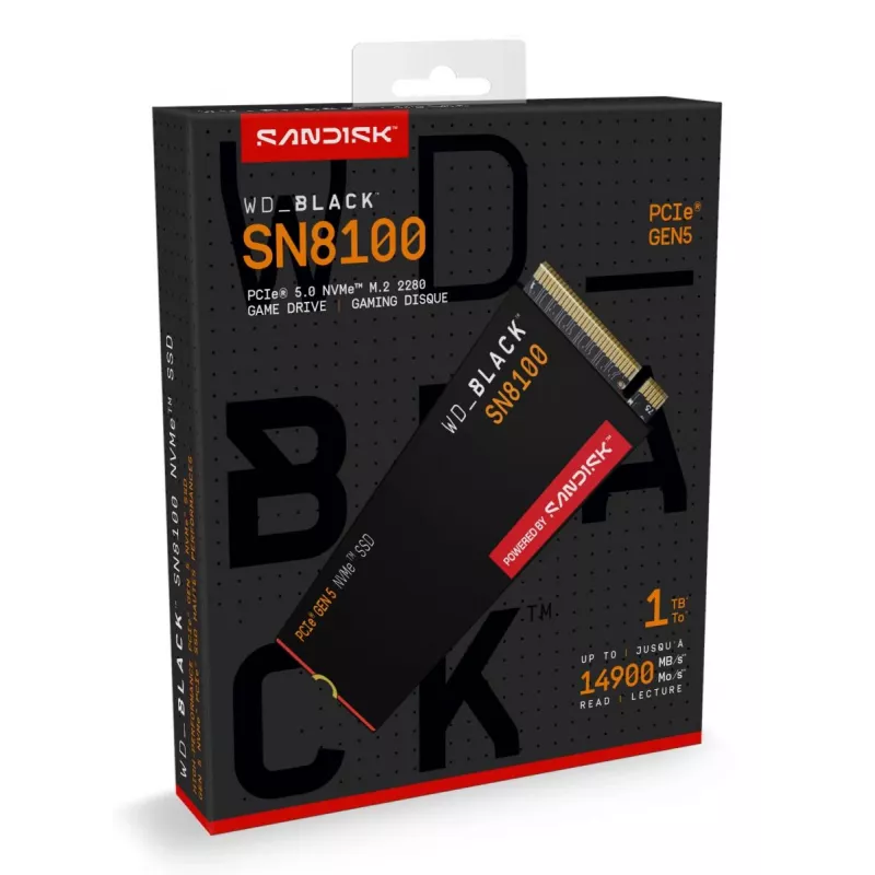 SSD Western Digital 1 TB M.2 PCI Express 5.0 nero SN8100