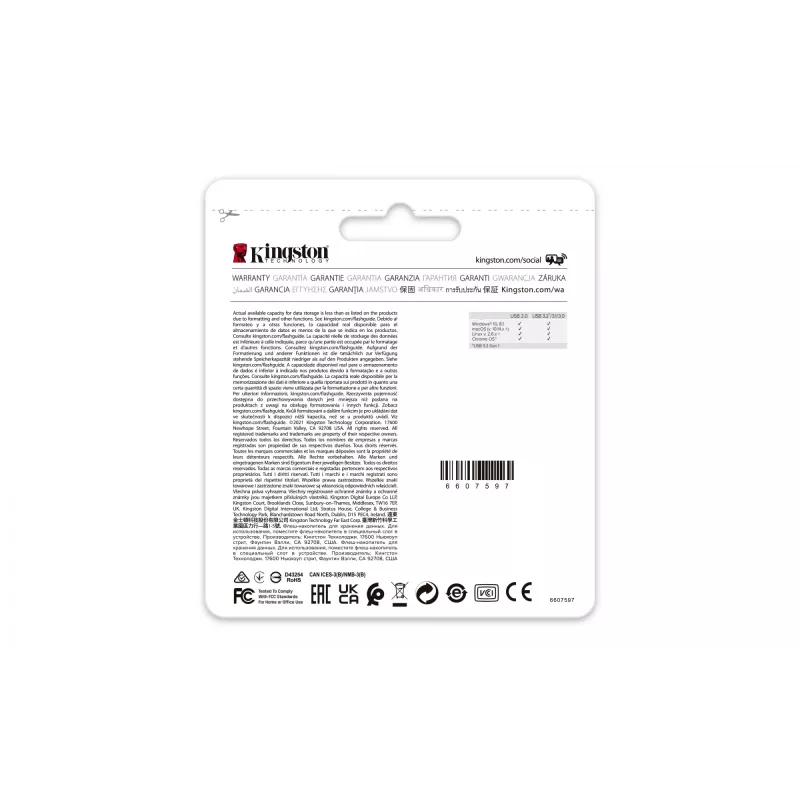 Kingston Technology DataTraveler 64GB USB3.2 Gen 1 Exodia M (nero + blu)