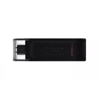 Kingston Technology DataTraveler 256GB USB-C 3.2 Gen 1 70, 256 GB, USB Type-C, 3.2 Gen 1 (3.1 Gen 1), cappuccio, 7 g, nero