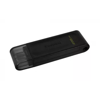Kingston Technology DataTraveler 256GB USB-C 3.2 Gen 1 70, 256 GB, USB Type-C, 3.2 Gen 1 (3.1 Gen 1), cappuccio, 7 g, nero