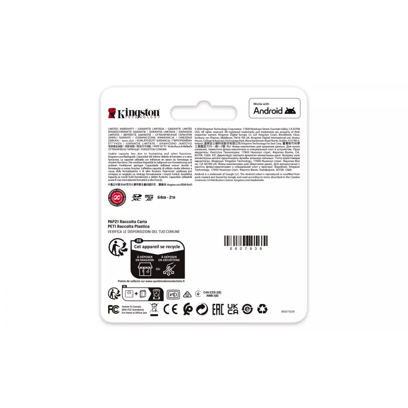 Kingston Technology Canvas Go! Plus 64GB SDXC Canvas Go Plus Gen4 200MB/s C10 UHS-I U3 V30
