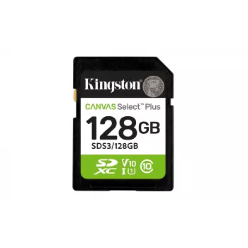 Kingston Technology 128GB SDXC Canvas Select Plus Gen3 150MB/s C10 UHS-I U1 V10