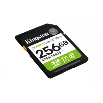 Scheda di memoria SDXC KINGSTON Canvas Select Plus Gen3 256GB SD UHS-I 150MB/s C10 U1 V10