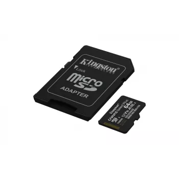Kingston Technology 64GB microSDXC Canvas Select Plus Gen3 100MB/s A1 scheda + adattatore