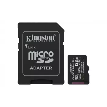 Kingston Technology 128GB microSDXC Canvas Select Plus Gen3 150MB/s A1 scheda + adattatore