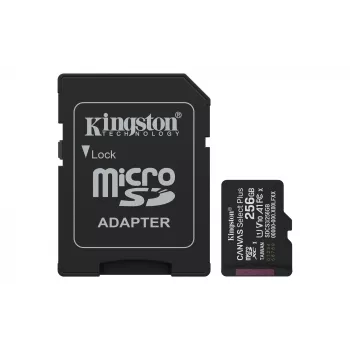 Scheda di memoria microSDXC KINGSTON 256 GB UHS-I Canvas Select Plus Gen3, Class 10, 150 MB/s, A1, V10