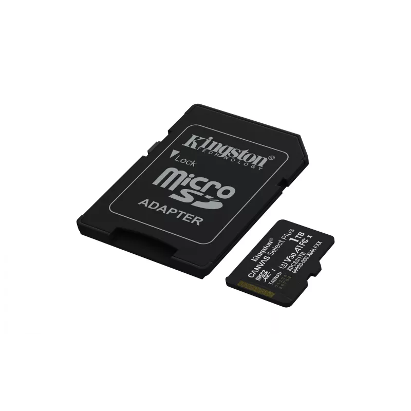 Kingston Technology 1TB microSDXC Canvas Select Plus Gen3 150MB/s A1 scheda + adattatore