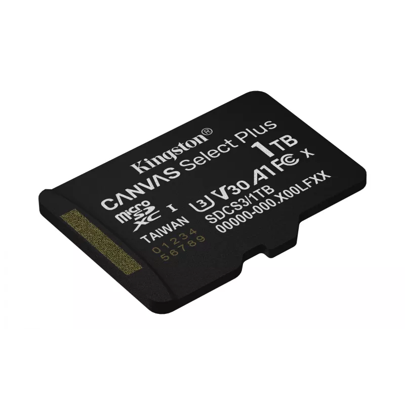 Kingston Technology 1TB microSDXC Canvas Select Plus Gen3 150MB/s A1 scheda + adattatore