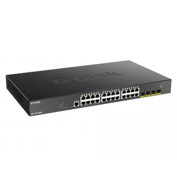 D-Link Switch Gigabit PoE Smart Managed 24 porte con 4x 10G SFP+, 370 Watt