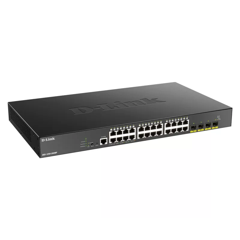 D-Link Switch Gigabit PoE Smart Managed 24 porte con 4x 10G SFP+, 370 Watt