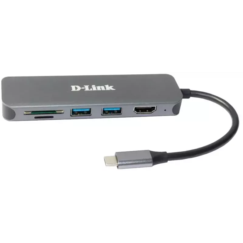 D-Link Hub USB-C 6-in-1 con HDMI/lettore di schede/Power Delivery