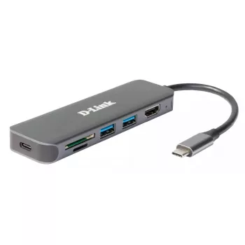D-Link Hub USB-C 6-in-1 con HDMI/lettore di schede/Power Delivery