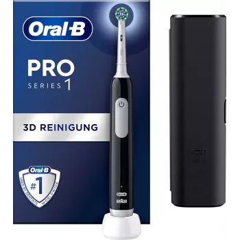 Oral-B Pro 1 Cross Action spazzolino elettrico rotante-oscillante per adulti, nero