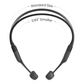 Cuffie Shokz OpenRun Mini — cuffie sportive a conduzione ossea wireless, IP67, Bluetooth 5.1, 480 min. di autonomia