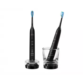 Philips DiamondClean 9000 HX9914/54, 2 manici, 5 modalità, nero, Bluetooth, 1 caricabatterie