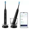 Philips Sonicare DiamondClean 9000 HX9914/54 set di spazzolini elettrici sonici, 2 manici, 2 testine, 4 modalità, nero