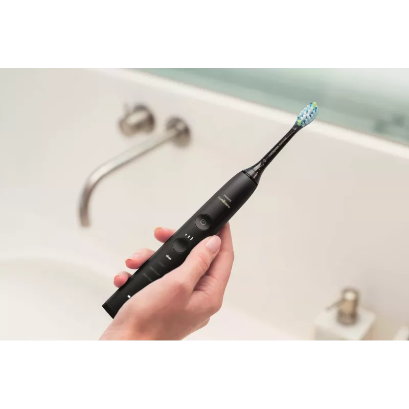 Philips Sonicare DiamondClean 9000 HX9914/54 set di spazzolini elettrici sonici, 2 manici, 2 testine, 4 modalità, nero