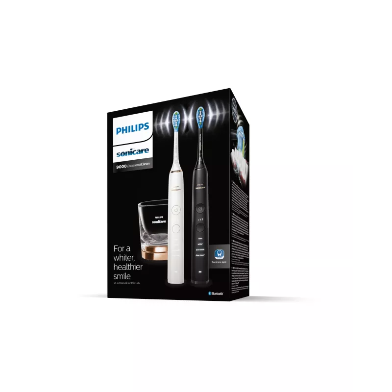 Spazzolino Philips HX9914/57 DiamondClean 9000 confezione da 2 nero/bianco
