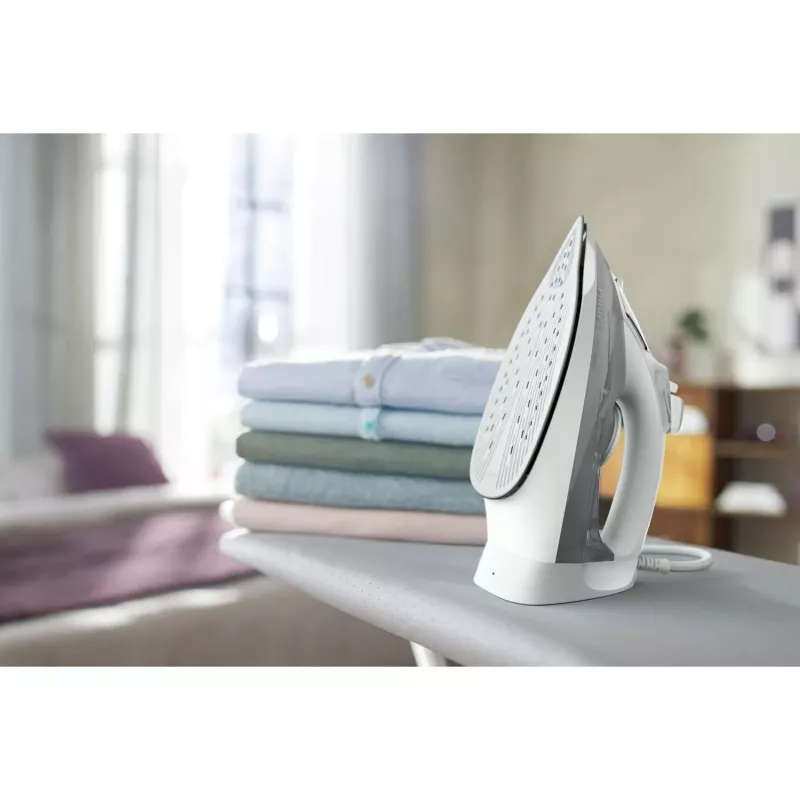 Ferro da stiro Philips serie 5000 DST5010/10 ferro da stiro a vapore suola SteamGlide Plus 2400 W grigio, bianco
