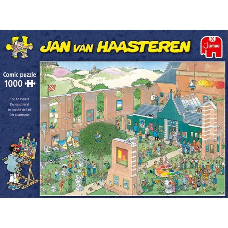 Jan van Haasteren Der Kunstmarkt 1000 pezzi, 1000 pz., Comics, 12 anni
