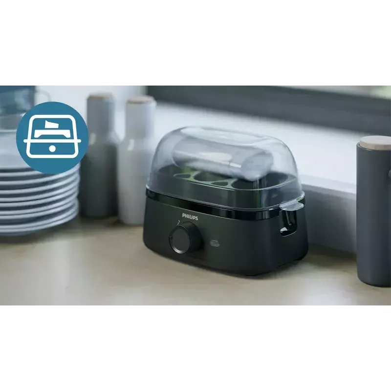 Cuociuova Philips Serie 3000 HD9137/90 capacità 6 uova nero