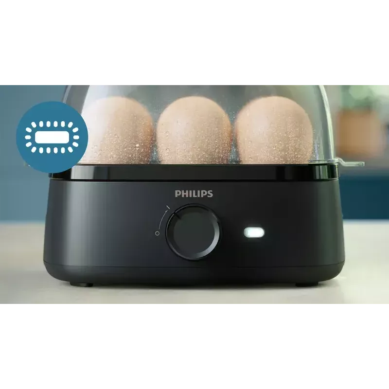 Cuociuova Philips Serie 3000 HD9137/90 capacità 6 uova nero