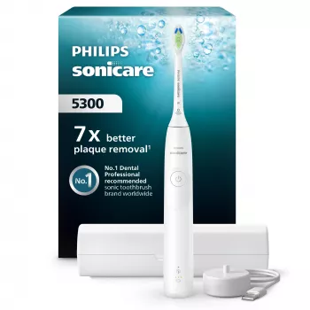 Spazzolino elettrico sonico Philips Serie 5300 HX7108/02 — 62.000 movimenti/min., 2 velocità, sensore di pressione, custodia da viaggio