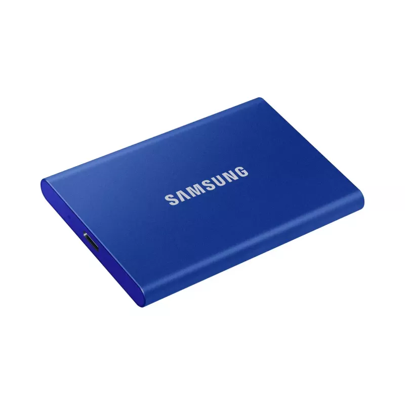 SSD esterno Samsung T7 Portable 1 TB, USB-C 3.2 Gen 2, NVMe, crittografia hardware AES-256, blu