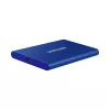 SSD esterno Samsung T7 Portable 1 TB, USB-C 3.2 Gen 2, NVMe, crittografia hardware AES-256, blu