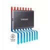 SSD esterno Samsung T7 Portable 1 TB, USB-C 3.2 Gen 2, NVMe, crittografia hardware AES-256, blu