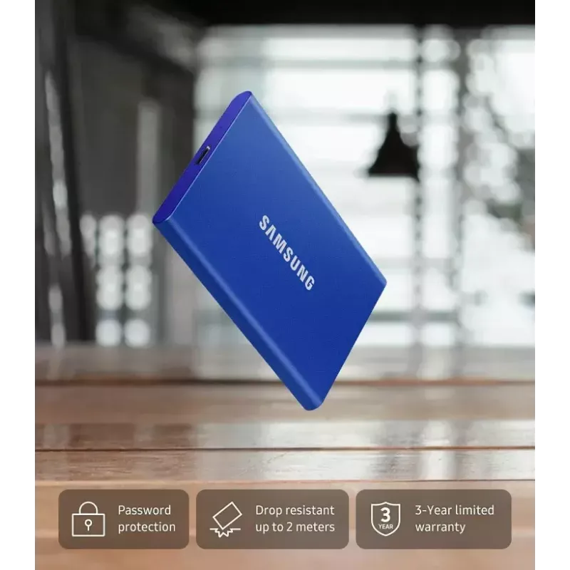 SSD portatile Samsung T7 1 TB USB Type-C 3.2 Gen 2 (3.1 Gen 2) grigio