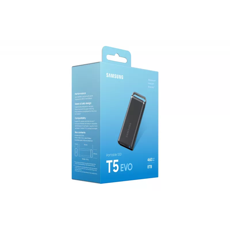 Samsung MU-PH8T0S 8 TB 3.2 Gen 1 (3.1 Gen 1) nero