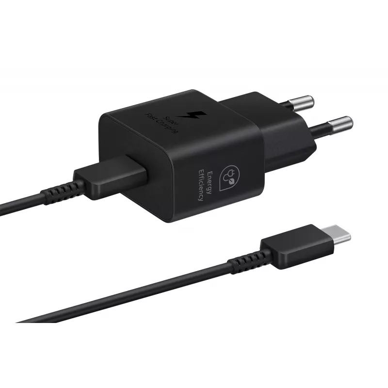 Caricabatterie Samsung EP-T2510 25W USB-C ricarica rapida da interno, nero, cavo 1 m
