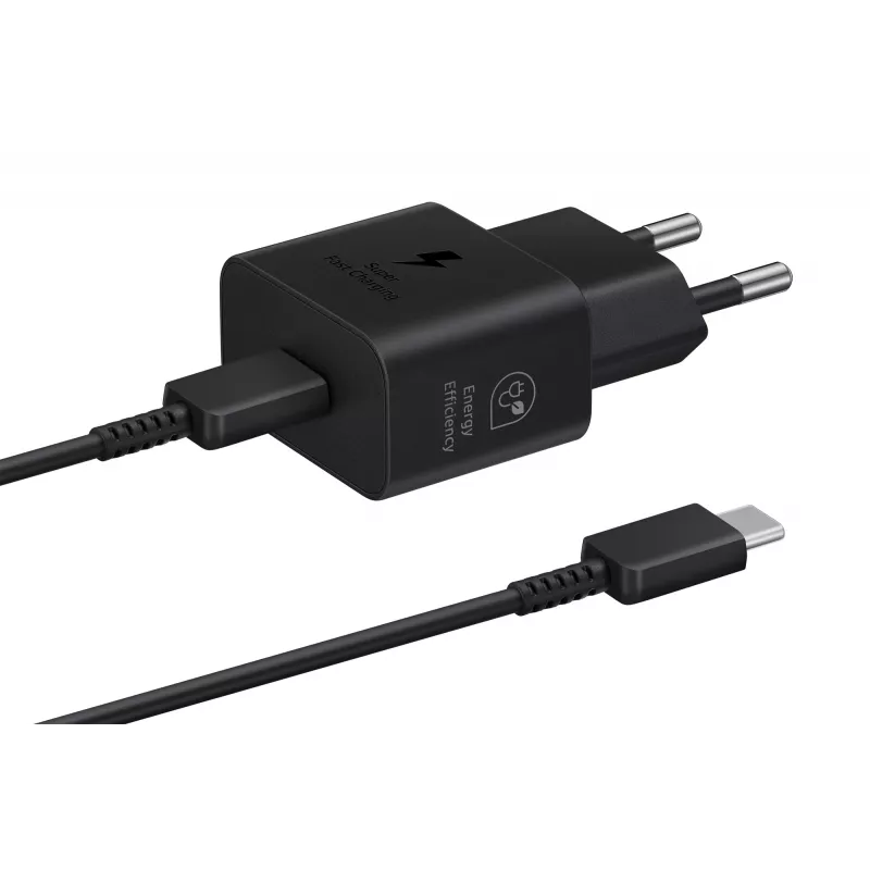 Caricabatterie Samsung EP-T2510 25W USB-C ricarica rapida da interno, nero, cavo 1 m