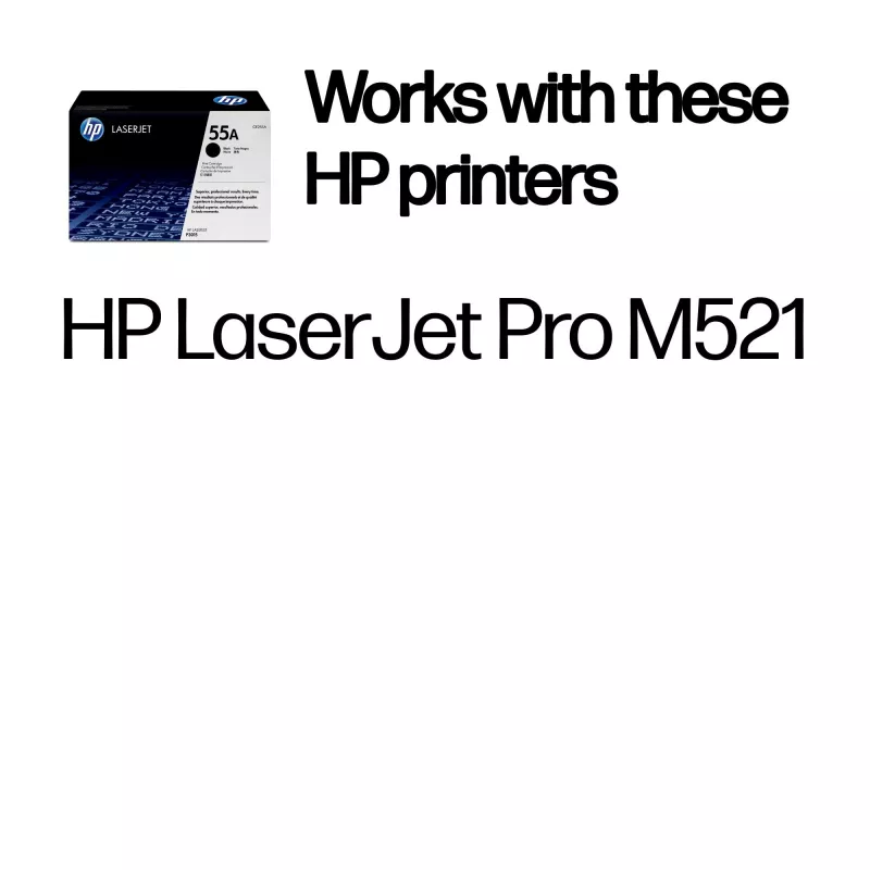 Cartuccia toner HP 55A nero originale LaserJet, 6000 pagine, nero, 1 pz.