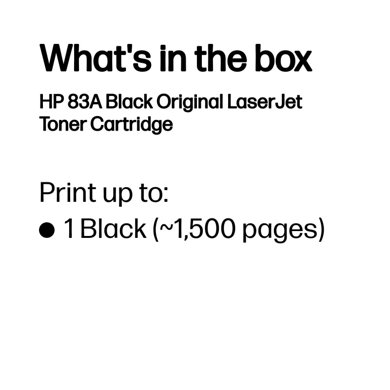 Cartuccia toner originale HP 83A LaserJet nero