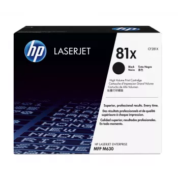 Cartuccia toner originale HP 81X LaserJet nero ad alta capacità, 25000 pagine, nero, 1 pz.