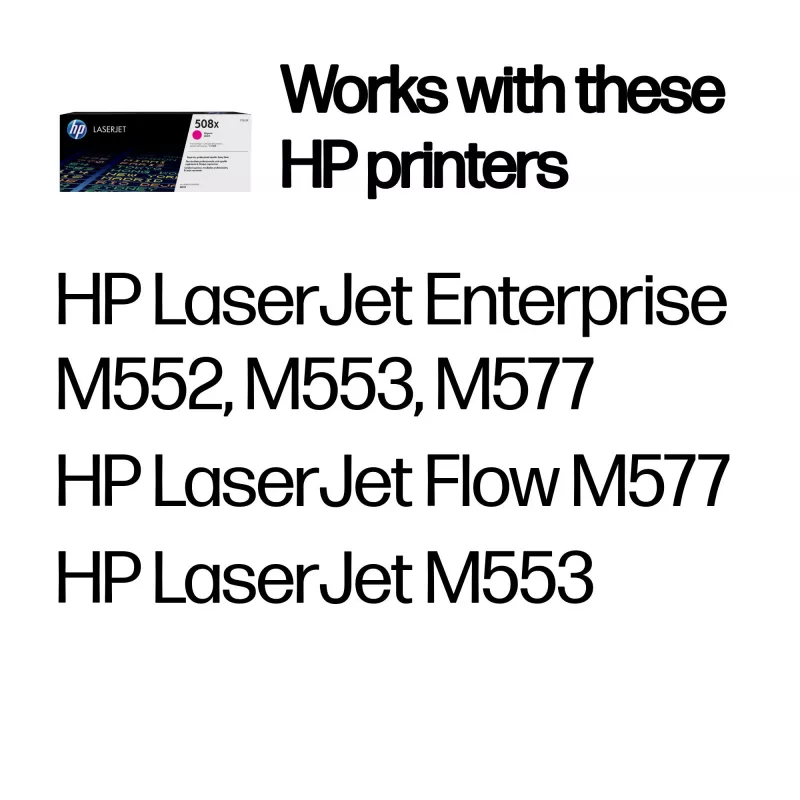 Cartuccia toner originale HP 508X LaserJet ad alta resa magenta