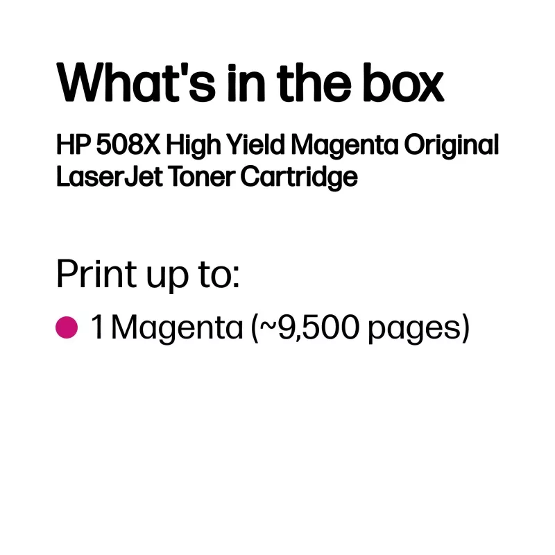 Cartuccia toner originale HP 508X LaserJet ad alta resa magenta