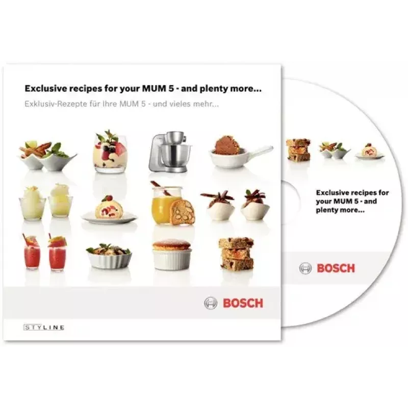 Bosch Styline robot da cucina 900 W 3,9 L acciaio inox, bianco